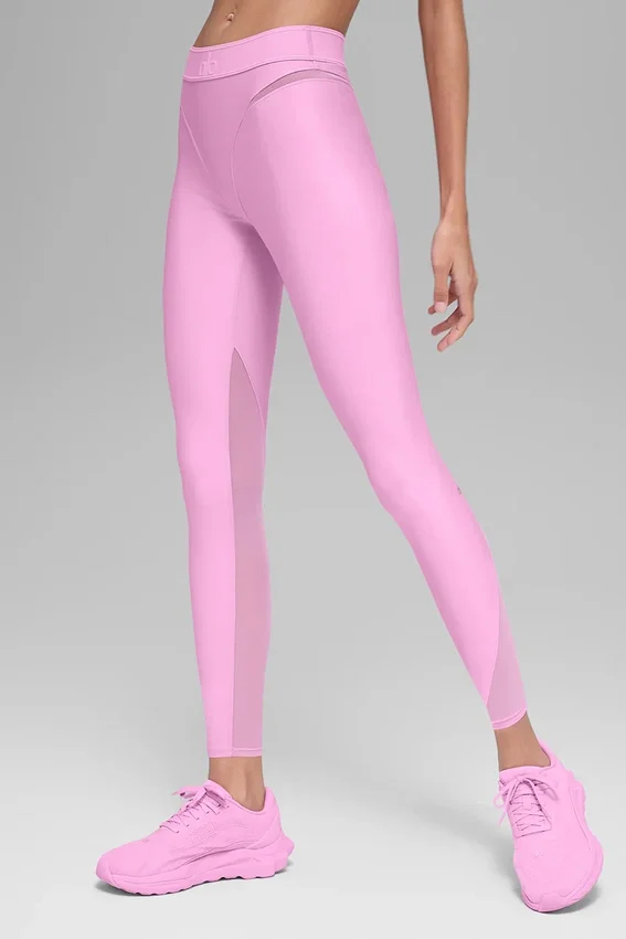 High-Waist Airlift 7/8 Rebel Leggings — Rosa Candy Heart