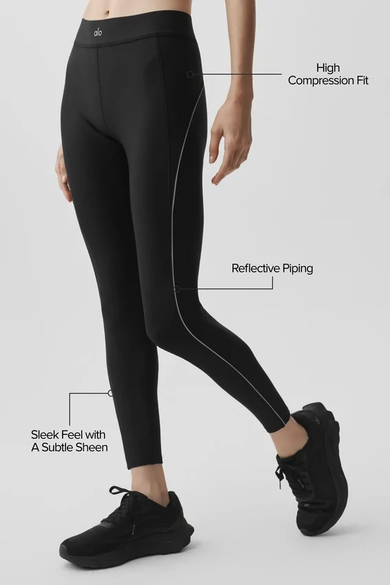 High-Waist Airlift 7/8 Speedwork Legging - Negro