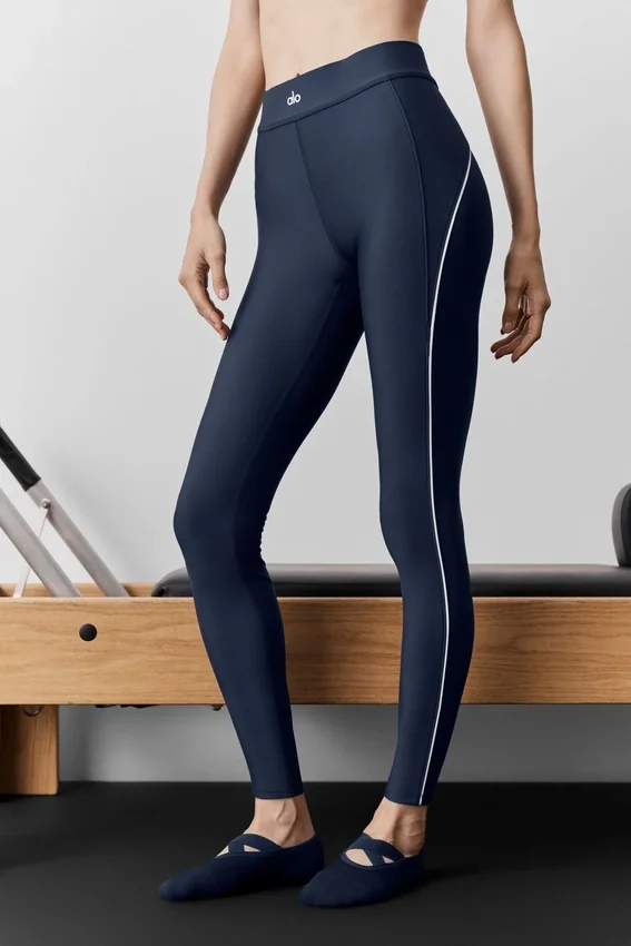 High-Waist Airlift 7/8 Speedwork Leggings - Azul marino