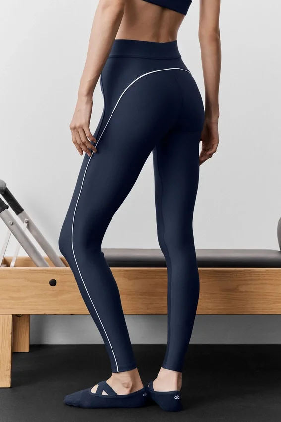 High-Waist Airlift 7/8 Speedwork Leggings - Azul marino