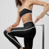 High-Waist Airlift Charger 7/8 Leggings - Negro/Blanco