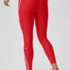 High-Waist Airlift Charger Leggings 7/8 - Rojo brillante/Blanco