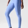 High-Waist Airlift Charger Leggings de 7/8 - Azul cristalino/Blanco