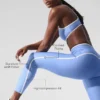 High-Waist Airlift Charger Leggings de 7/8 - Azul cristalino/Blanco