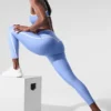 High-Waist Airlift Charger Leggings de 7/8 - Azul cristalino/Blanco