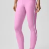 High-Waist Airlift Charger Leggings de 7/8 - Rosa corazón de caramelo/Blanco