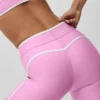 High-Waist Airlift Charger Leggings de 7/8 - Rosa corazón de caramelo/Blanco