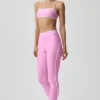 High-Waist Airlift Charger Leggings de 7/8 - Rosa corazón de caramelo/Blanco