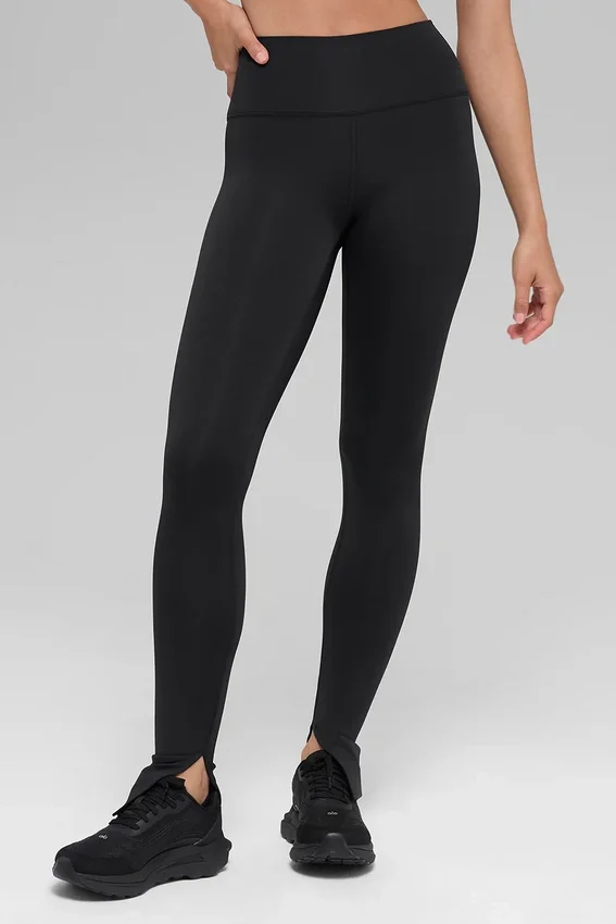 High-Waist Airlift Elongated Leggings - Negro