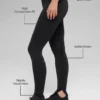 High-Waist Airlift Elongated Leggings - Negro