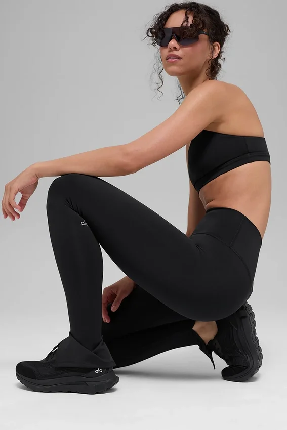 High-Waist Airlift Elongated Leggings - Negro