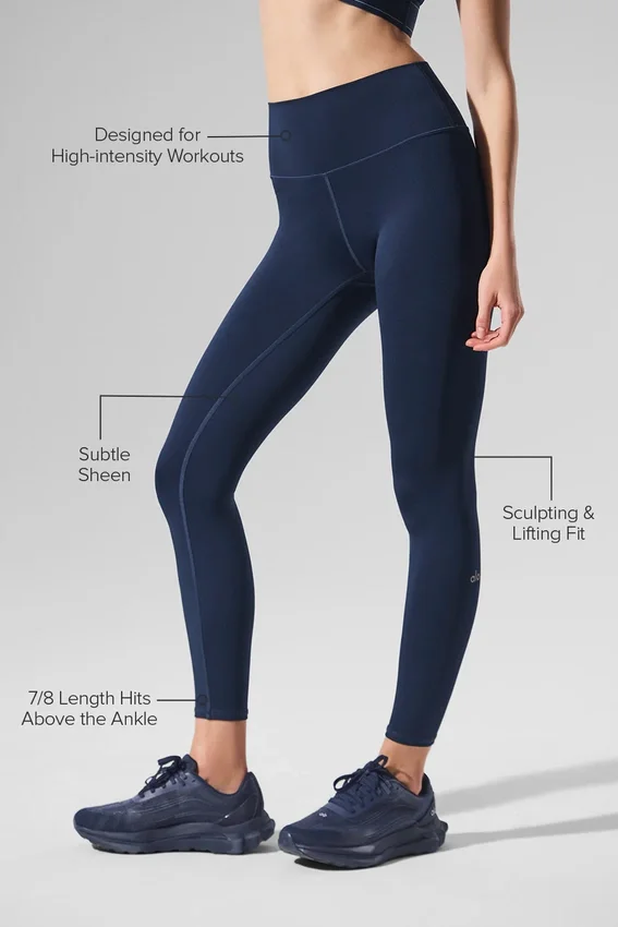High-Waist Airlift Legging 7/8 - Azul marino