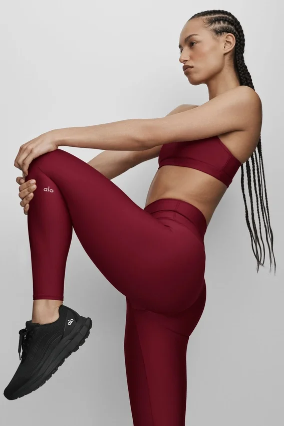 High-Waist Airlift Legging 7/8 - Rojo Romance de Verano
