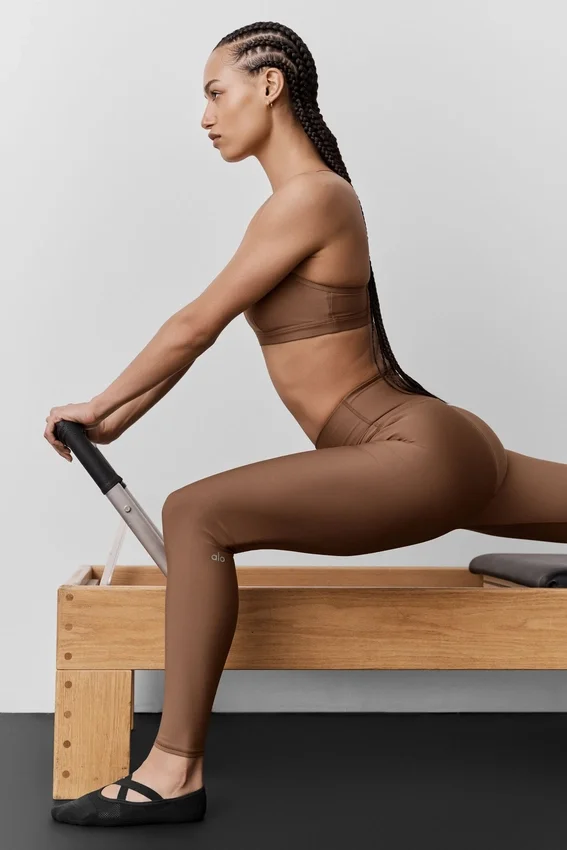 High-Waist Airlift Legging - Marrón bronceado