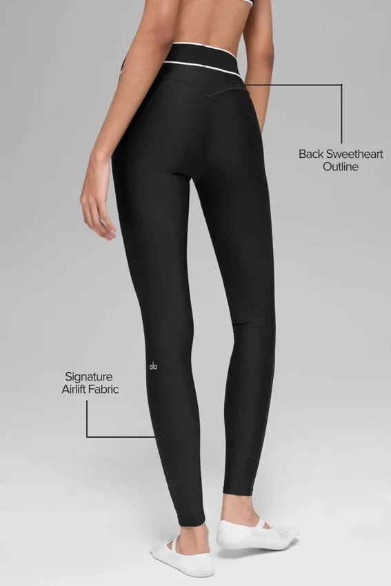 High-Waist Airlift Legging - Negro/Blanco