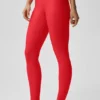 High-Waist Airlift Legging - Rojo brillante/Blanco