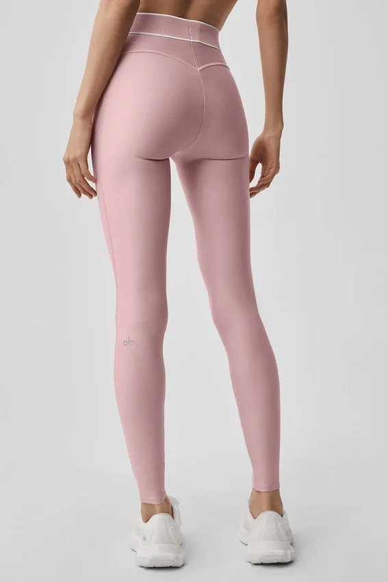 High-Waist Airlift Legging - Rosa vintage/Blanco