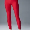 High-Waist Airlift Leggings de largo 7/8 — Rojo intenso