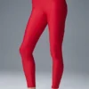 High-Waist Airlift Leggings de largo 7/8 — Rojo intenso
