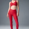 High-Waist Airlift Leggings de largo 7/8 — Rojo intenso