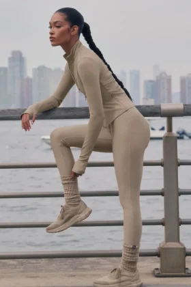 High-Waist Airlift Leggings - Gravel