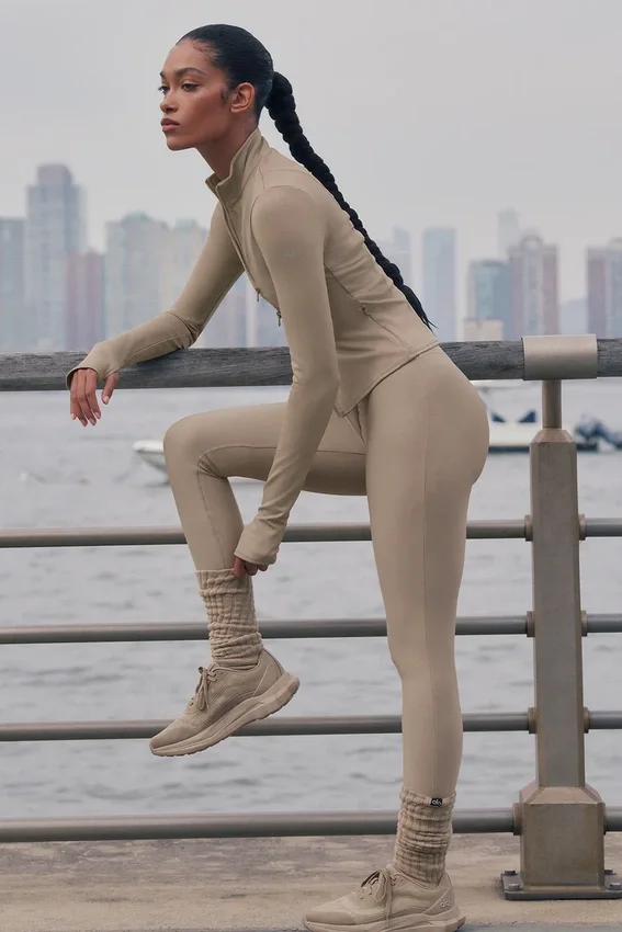 High-Waist Airlift Leggings - Gravel