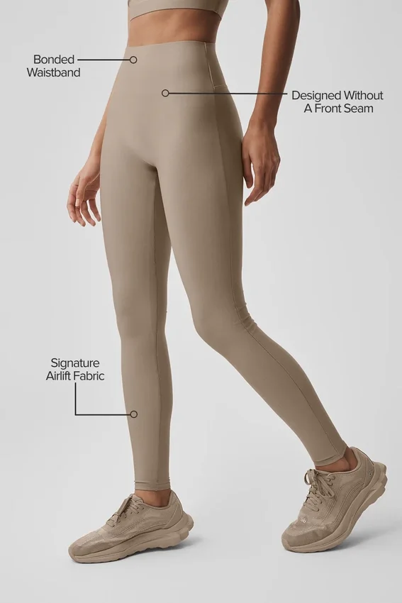 High-Waist Airlift Leggings - Gravel