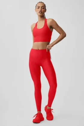 High-Waist Airlift Leggings - Rojo brillante
