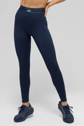 High-Waist Airlift Leggings «Suit Up» - Azul marino/Azul marino