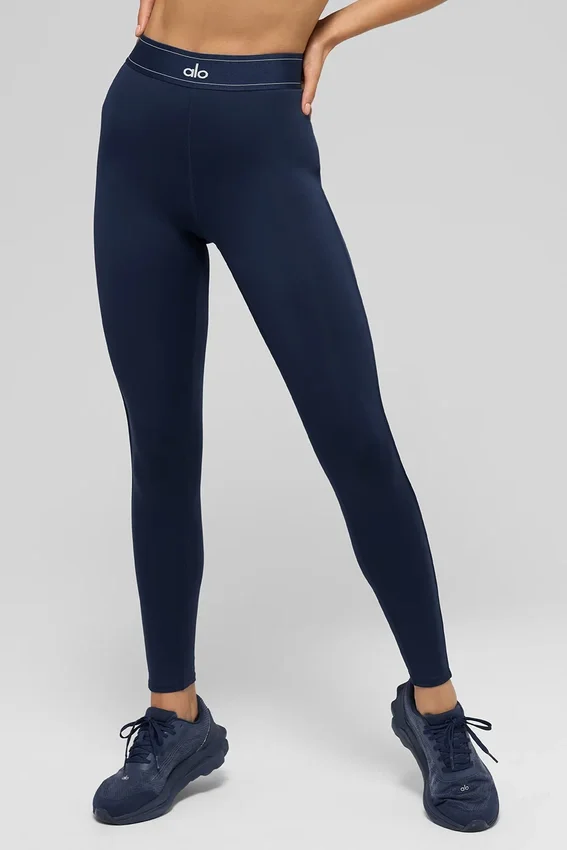 High-Waist Airlift Leggings «Suit Up» - Azul marino/Azul marino