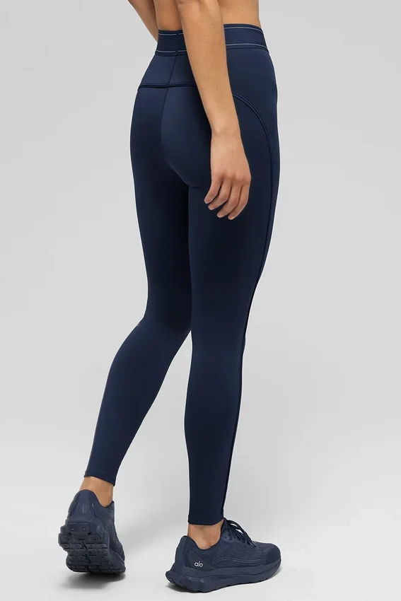 High-Waist Airlift Leggings «Suit Up» - Azul marino/Azul marino