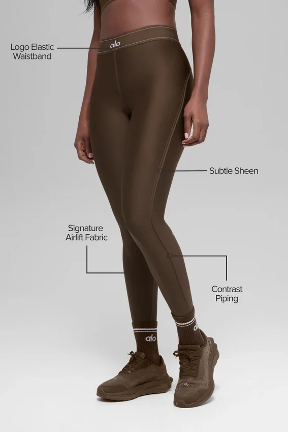 High-Waist Airlift Leggings «Suit Up» - Espresso
