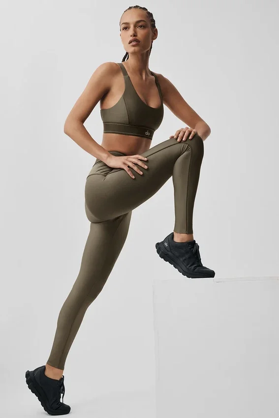 High-Waist Airlift Leggings «Suit Up» - Árbol de olivo/Árbol de olivo