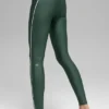 High-Waist Airlift Leggings — Verde trébol/Blanco