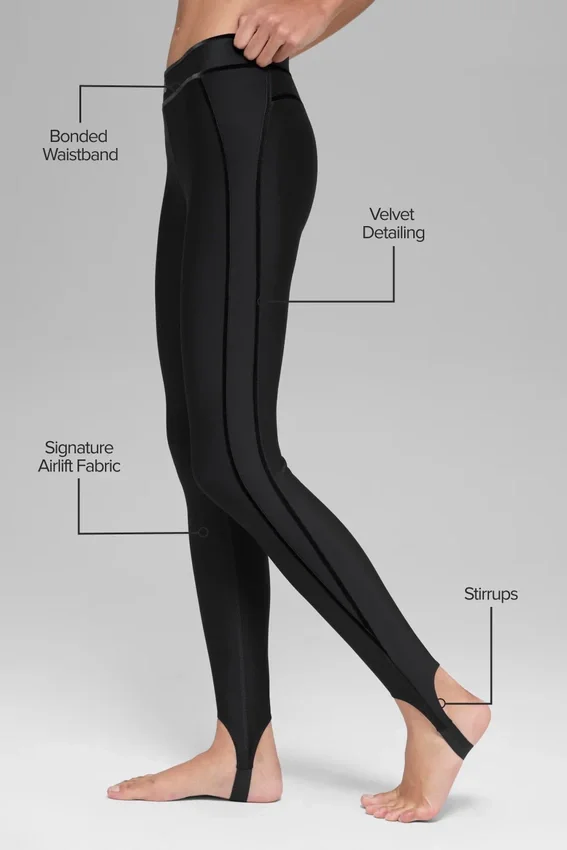 High-Waist Airlift Love Language Leggings - Negro