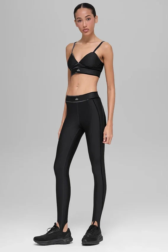 High-Waist Airlift Love Language Leggings - Negro