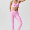 High-Waist Airlift Love Language Stirrup Leggings - Rosa corazón de caramelo
