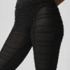 High-Waist Airlift Mesh Cherish Leggings - Negro