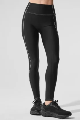 High-Waist Airlift Redefine Legging - Negro/Blanco