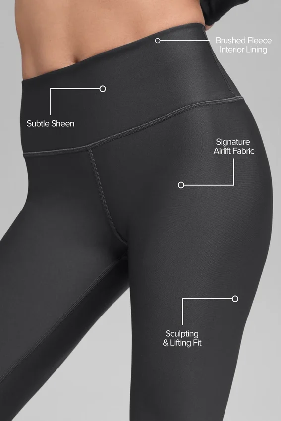 High-Waist Airlift Winter Warm Leggings - Antracita