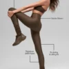 High-Waist Airlift Winter Warm Leggings - Espresso