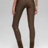 High-Waist Airlift Winter Warm Leggings - Espresso