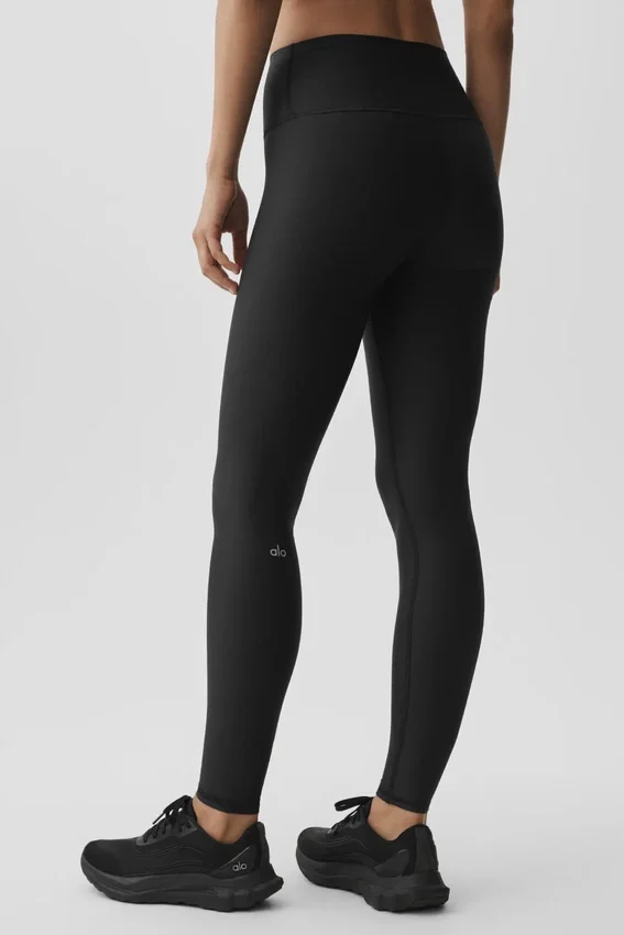 High-Waist Airlift Winter Warm Leggings - Negro