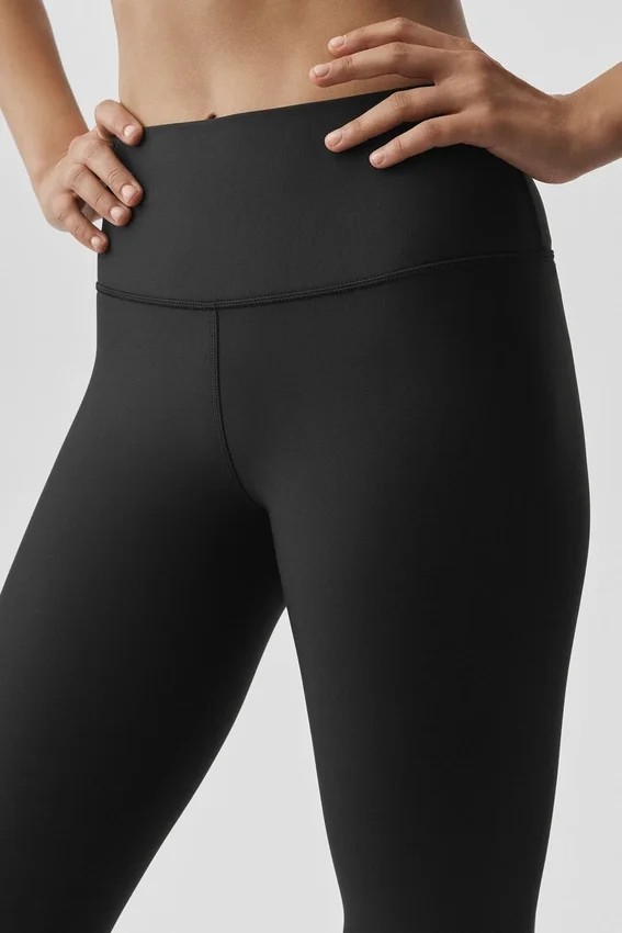 High-Waist Airlift Winter Warm Leggings - Negro