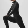 High-Waist Airlift Winter Warm Leggings - Negro