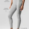 High-Waist Alosoft 7/8 «Better Together» - Gris jaspeado deportivo