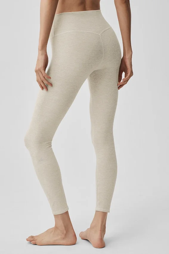 High-Waist Alosoft 7/8 Highlight Legging - Gris avena jaspeado