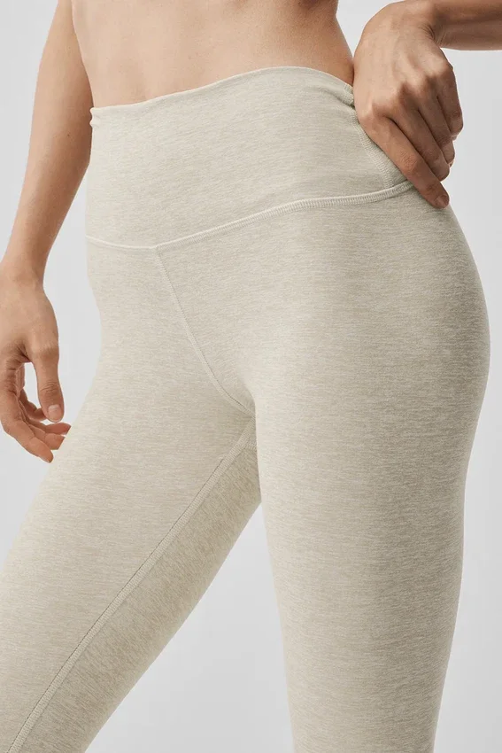 High-Waist Alosoft 7/8 Highlight Legging - Gris avena jaspeado