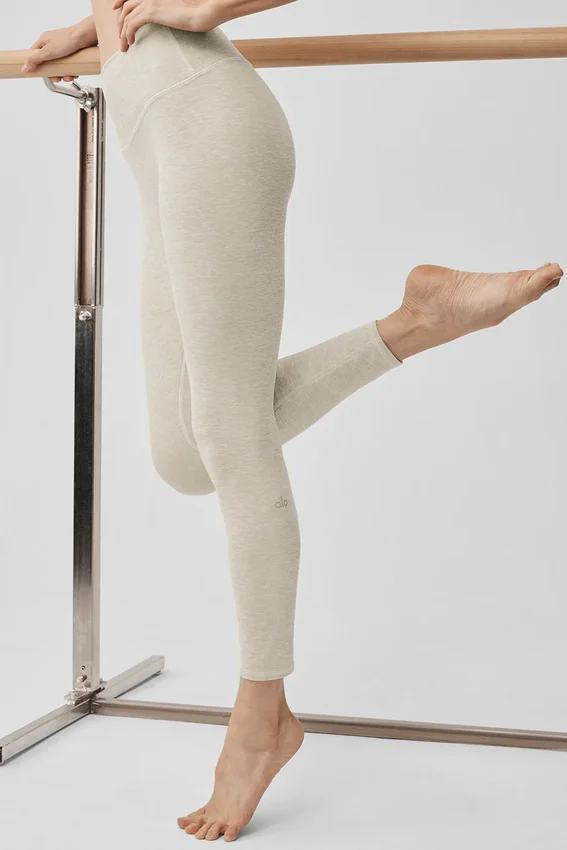 High-Waist Alosoft 7/8 Highlight Legging - Gris avena jaspeado