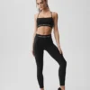 High-Waist Alosoft 7/8 Relay Leggings — Negro/Blanco